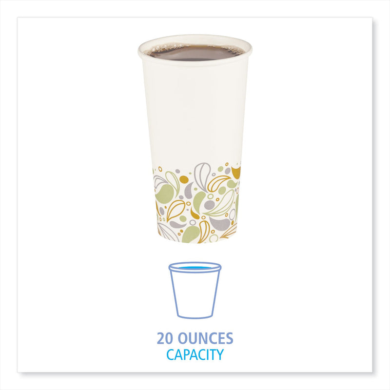 Boardwalk Convenience Pack Paper Hot Cups, 20 oz, Deerfield Print, 9 Cups/Sleeve, 15 Sleeves/Carton