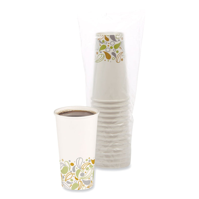 Boardwalk Convenience Pack Paper Hot Cups, 20 oz, Deerfield Print, 9 Cups/Sleeve, 15 Sleeves/Carton