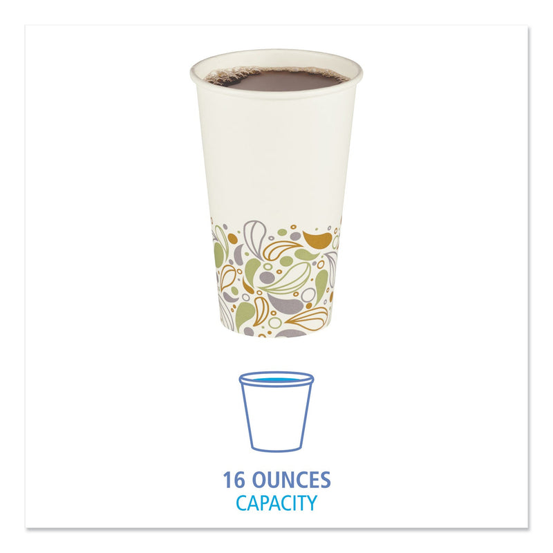 Boardwalk Deerfield Printed Paper Hot Cups, 16 oz, 50 Cups/Sleeve, 20 Sleeves/Carton
