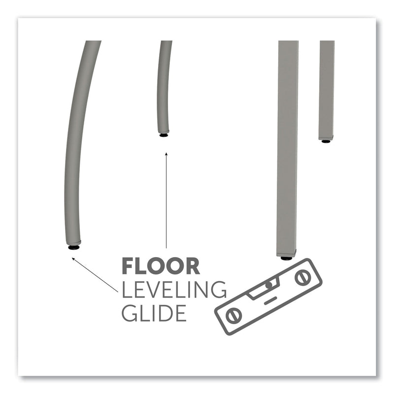 Linea Italia Trento Line Rectangular Desk, 59.13" x 23.63" x 29.5", Mocha