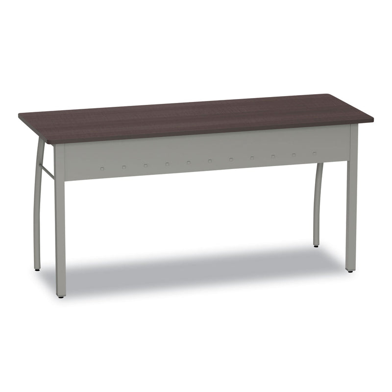 Linea Italia Trento Line Rectangular Desk, 59.13" x 23.63" x 29.5", Mocha