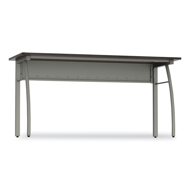 Linea Italia Trento Line Rectangular Desk, 59.13" x 23.63" x 29.5", Mocha