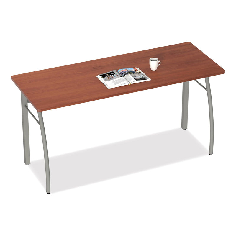 Linea Italia Trento Line Rectangular Desk, 59.13" x 23.63" x 29.5", Cherry