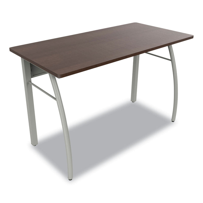 Linea Italia Trento Line Rectangular Desk, 47.25" x 23.63" x 29.5", Mocha/Gray