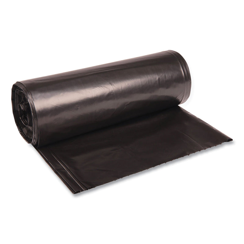 Boardwalk Low Density Repro Can Liners, 60 gal, 2 mil, 38" x 58", Black, 10 Bags/Roll, 10 Rolls/Carton