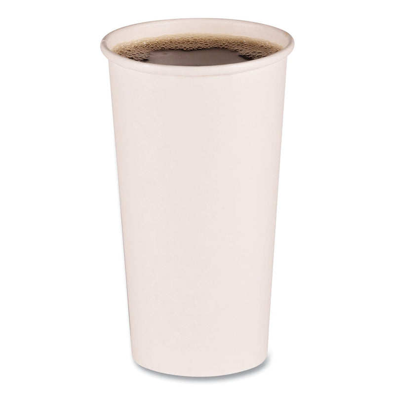 Boardwalk Paper Hot Cups, 20 oz, White, 12 Cups/Sleeve, 50 Sleeves/Carton