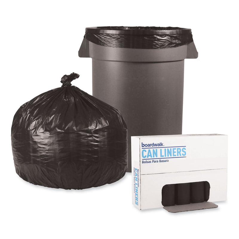 Boardwalk Low-Density Waste Can Liners, 33 gal, 0.5 mil, 33" x 39", Black, 200/Carton