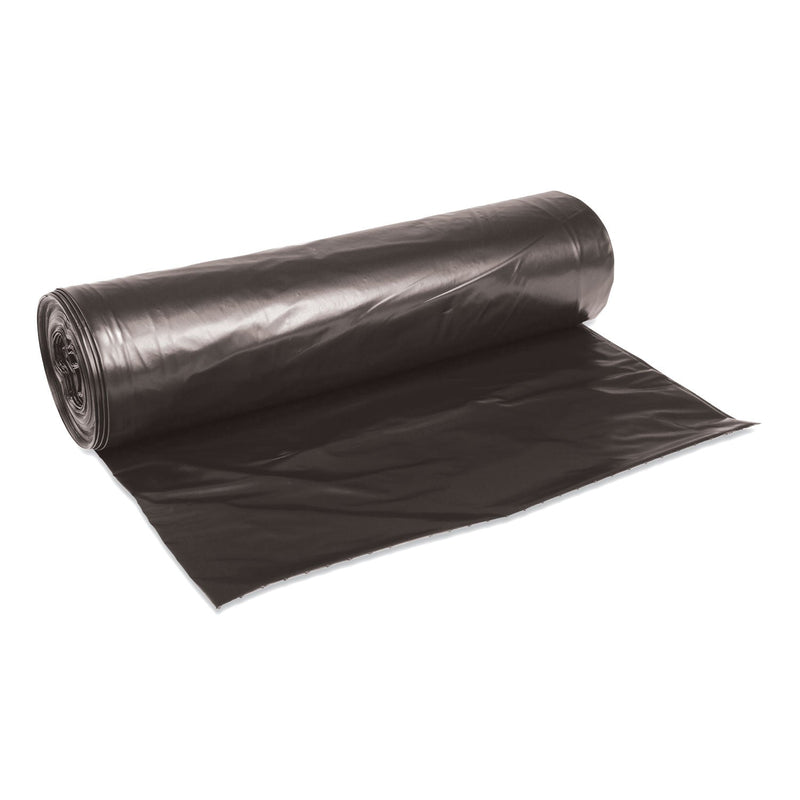 Boardwalk Low-Density Waste Can Liners, 56 gal, 0.6 mil, 43" x 47", Black, 100/Carton
