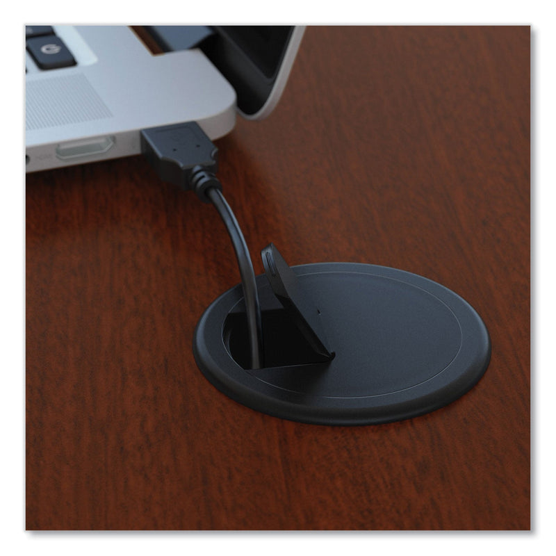 Bush Enterprise Collection Double Pedestal Desk, 60" x 28.63" x 29.75", Harvest Cherry, (Box 1 of 2)