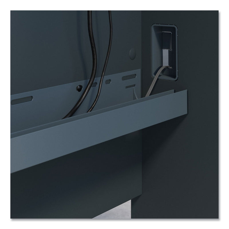 Bush Enterprise Collection Double Pedestal Desk, 70.13" x 28.63" x 29.75", Harvest Cherry, (Box 2 of 2)