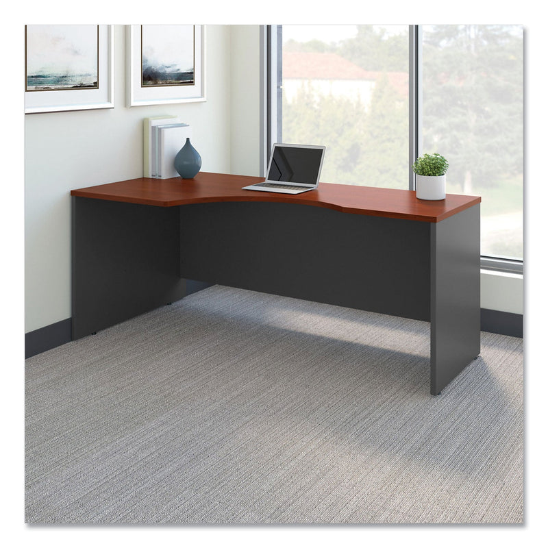 Bush Series C Collection Left Corner Desk Module, 71.13" x 35.5" x 29.88", Hansen Cherry/Graphite Gray
