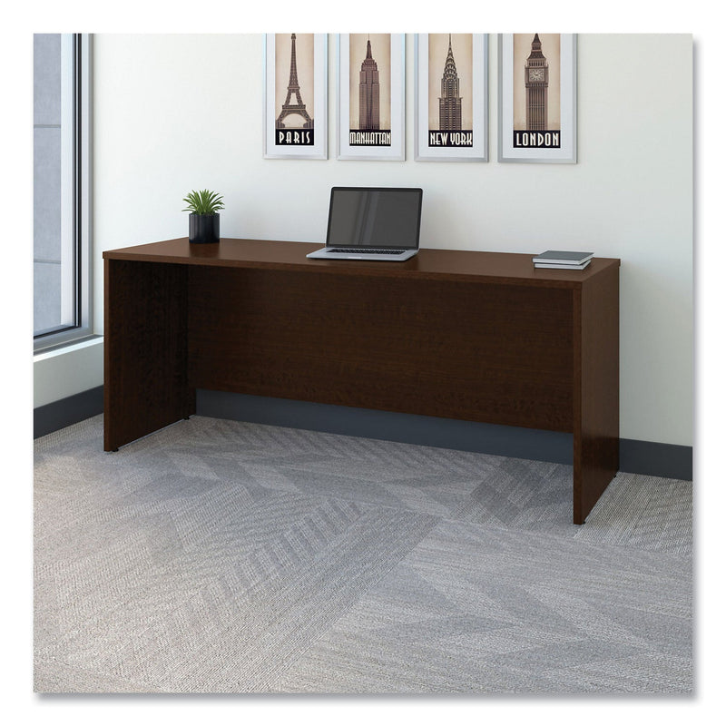 Bush Series C Collection Desk Shell, 66" x 29.38" x 29.88", Hansen Cherry/Graphite Gray