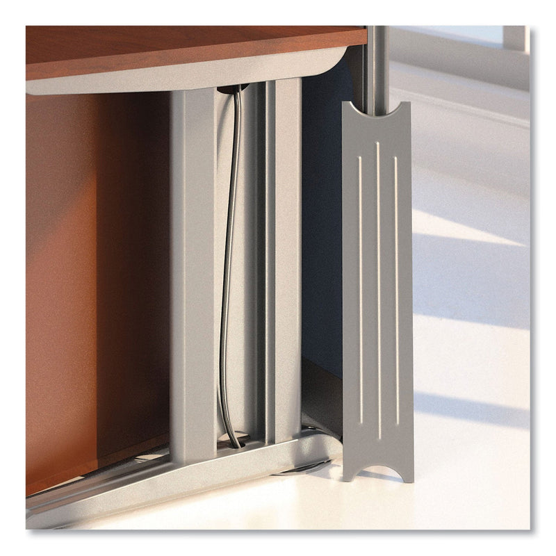 Bush Office in an Hour Collection L- Workstation, 64.5" x 64.5" x 33", Hansen Cherry, (Box 1 of 2)