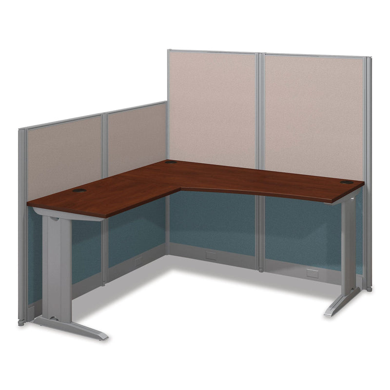 Bush Series C Collection Left Corner Desk Module, 71.13" x 35.5" x 29.88", Natural Cherry/Graphite Gray