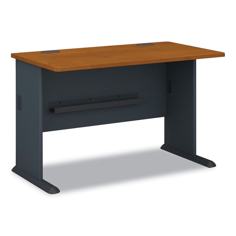 Bush Series C Collection Desk Shell, 66" x 29.38" x 29.88", Natural Cherry/Graphite Gray