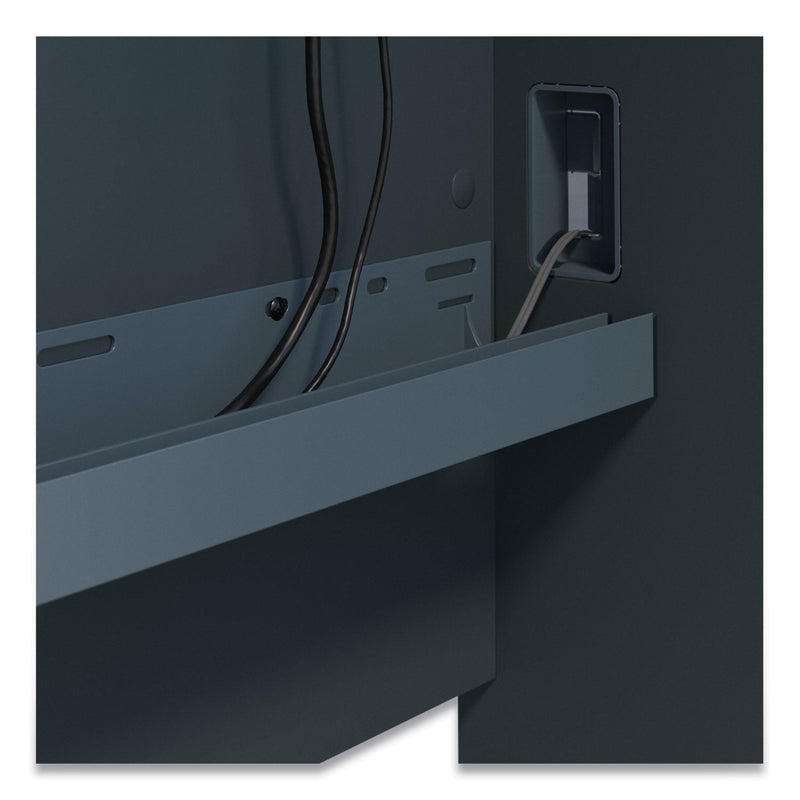 Bush Series C Collection Desk Shell, 66" x 29.38" x 29.88", Natural Cherry/Graphite Gray