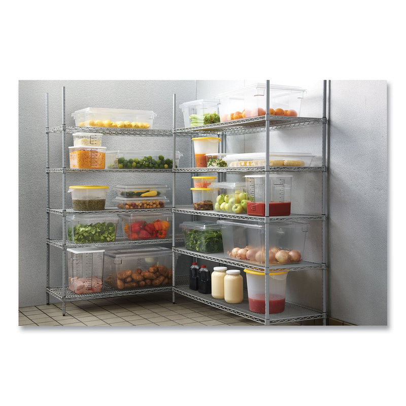 Rubbermaid Food/Tote Boxes, 5 gal, 26 x 18 x 3.5, Clear, Plastic