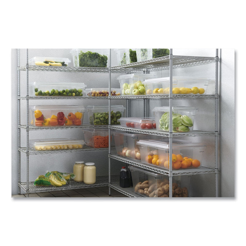 Rubbermaid Food/Tote Boxes, 8.5 gal, 26 x 18 x 6, Clear, Plastic