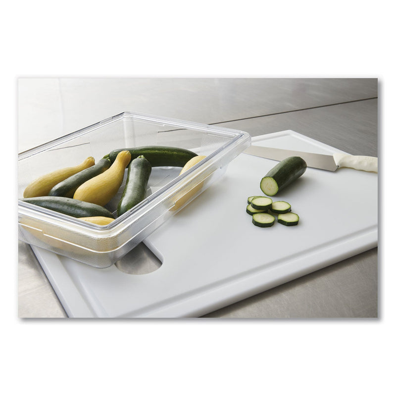 Rubbermaid Food/Tote Boxes, 5 gal, 26 x 18 x 3.5, Clear, Plastic