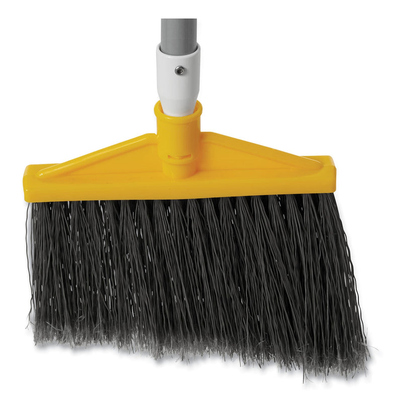 Rubbermaid Angled Large Broom, 48.78" Handle, Silver/Gray