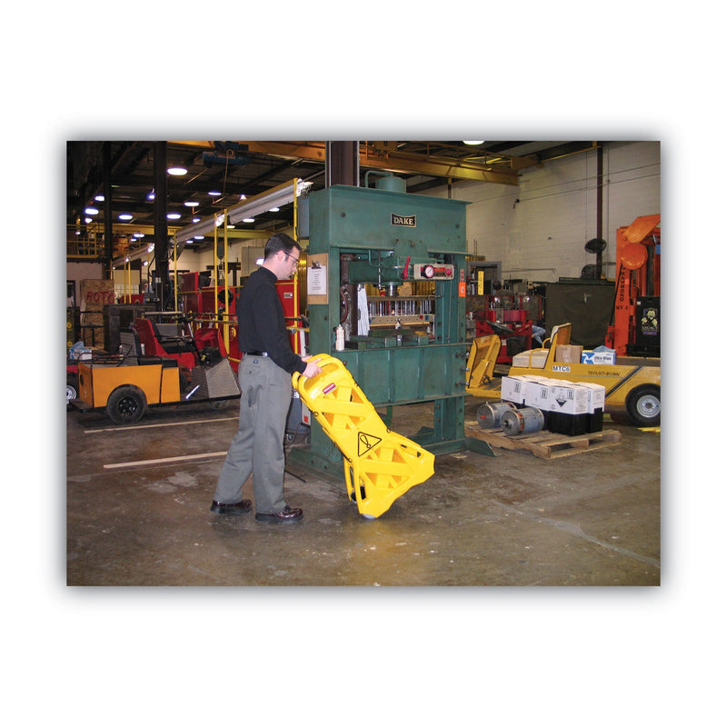 Rubbermaid Portable Mobile Safety Barrier, Plastic, 13 ft x 40", Yellow