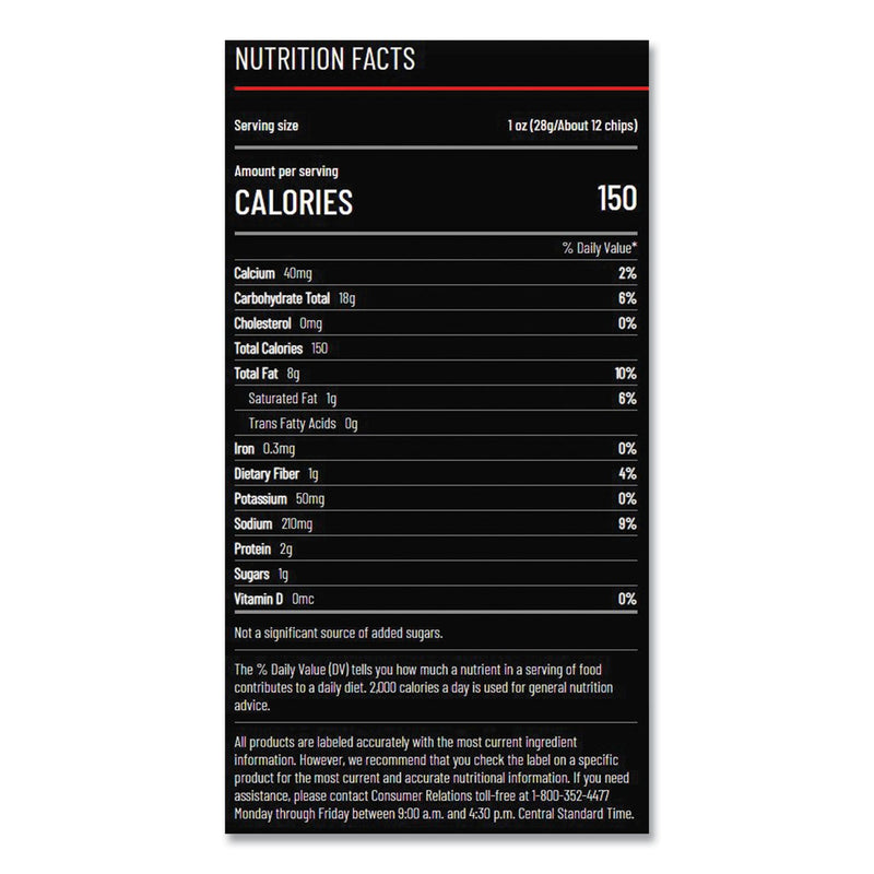 Doritos Nacho Cheese Tortilla Chips, 1.75 oz Bag, 64/Carton