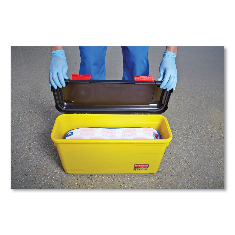 Rubbermaid HYGEN Charging Bucket, 6.8 gal, Yellow