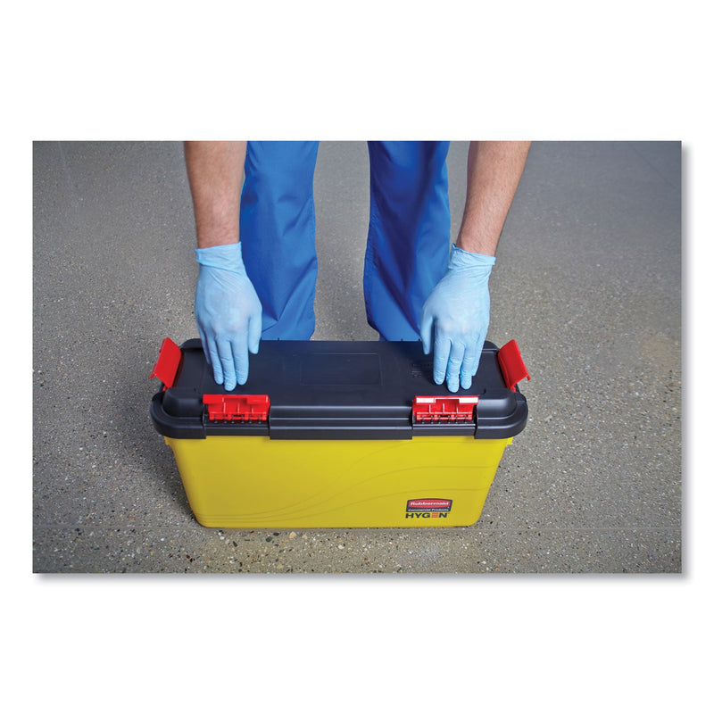 Rubbermaid HYGEN Charging Bucket, 6.8 gal, Yellow