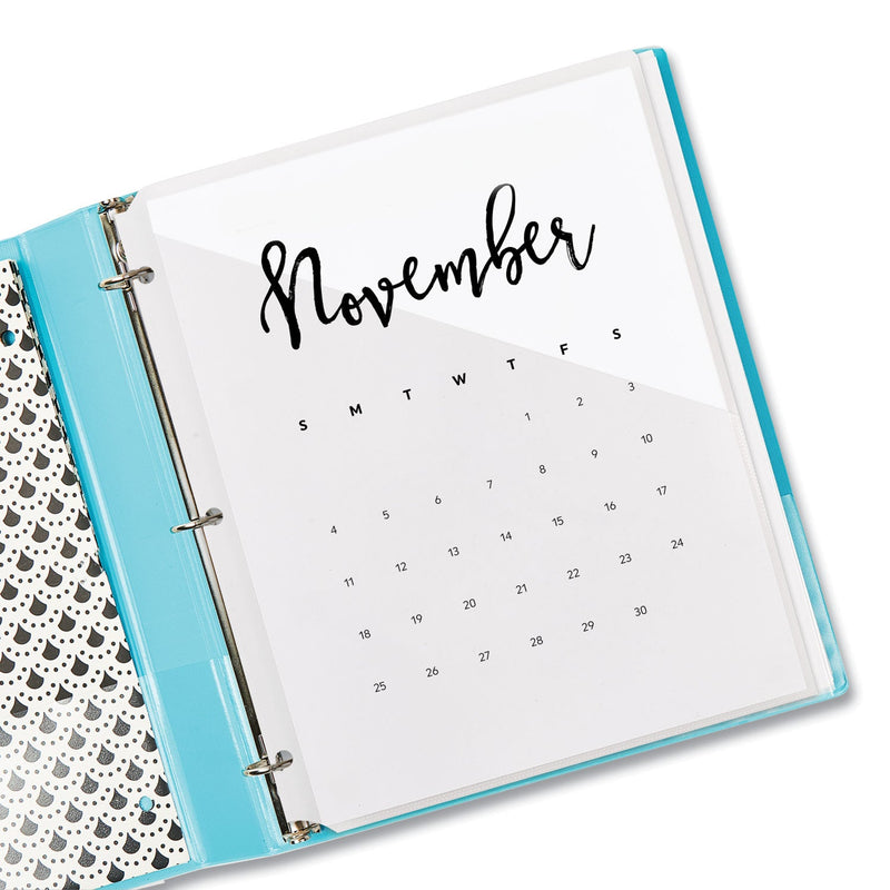 Avery Binder Pockets, 3-Hole Punched, 9.25 x 11, Clear, 5/Pack