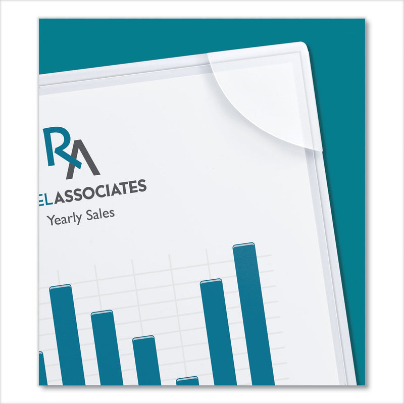 Avery Three-Hole Punched Corner Lock Plastic Sleeves, 9.5 x 11.75, Clear, 4/Pack