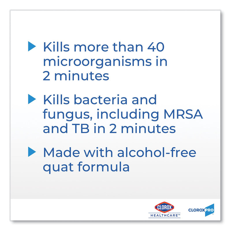 Clorox VersaSure Cleaner Disinfectant Wipes, 1-Ply, 12 x 12, White, 110/Bucket