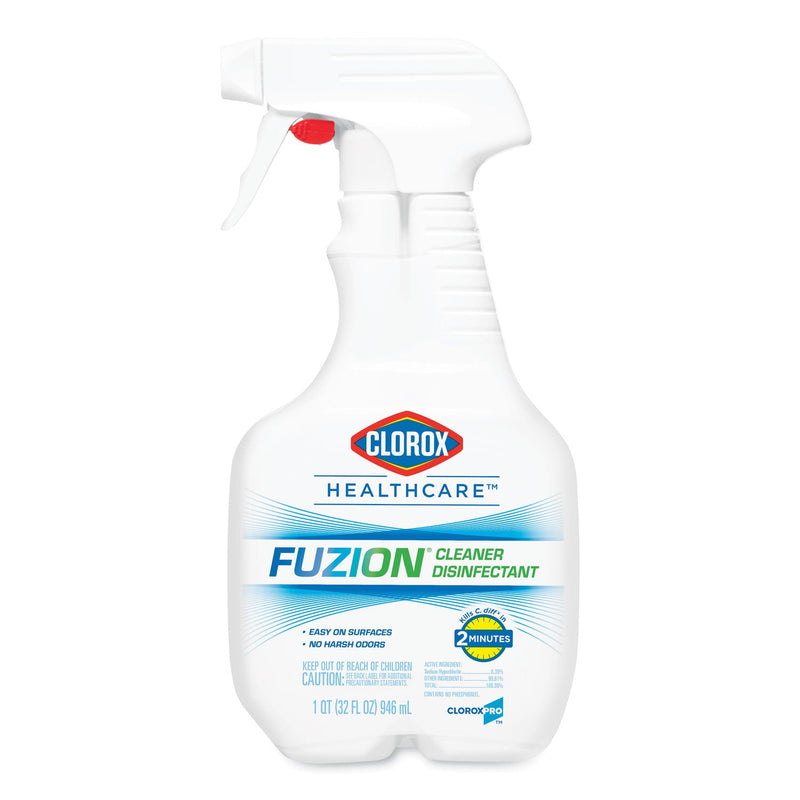 Clorox Fuzion Cleaner Disinfectant, Unscented, 32 oz Spray Bottle, 9/Carton