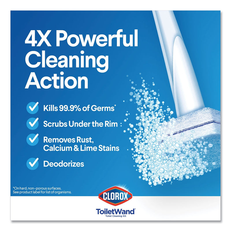 Clorox Disinfecting ToiletWand Refill Heads, Blue/White, 10/Pack, 6 Packs/Carton