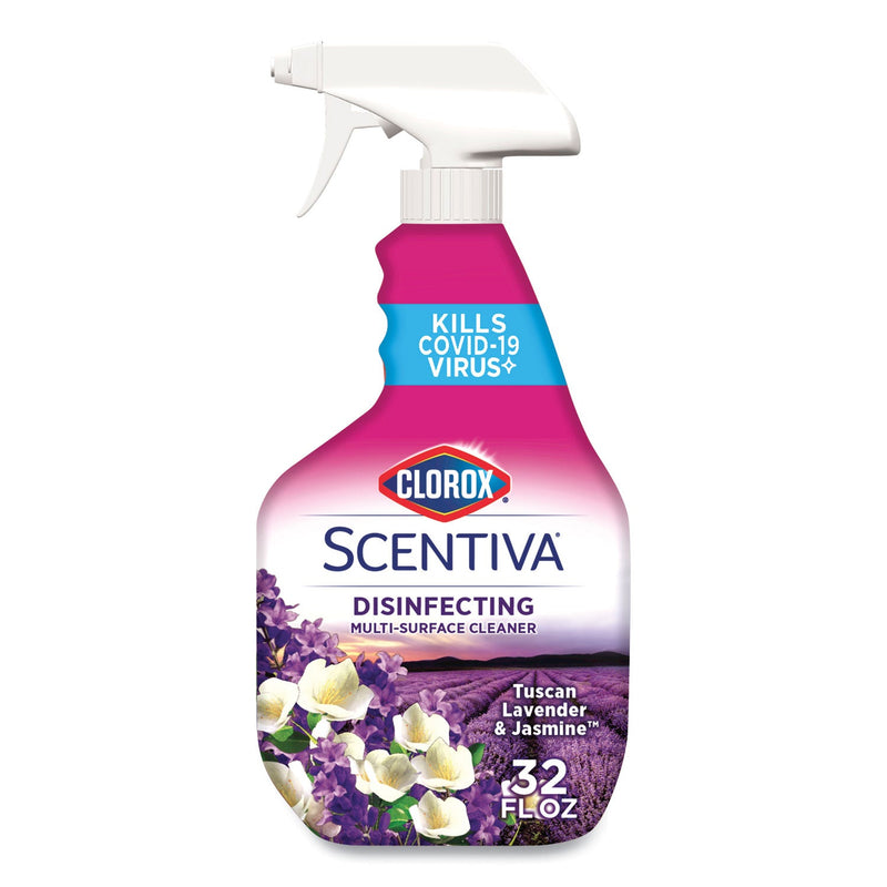 Clorox Scentiva Multi Surface Cleaner, Tuscan Lavender and Jasmine, 32oz, Spray Bottle
