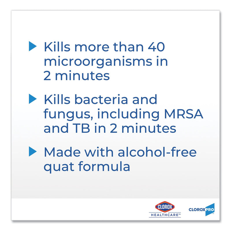 Clorox VersaSure Cleaner Disinfectant Wipes, 1-Ply, 12 x 12, White, 110/Pouch