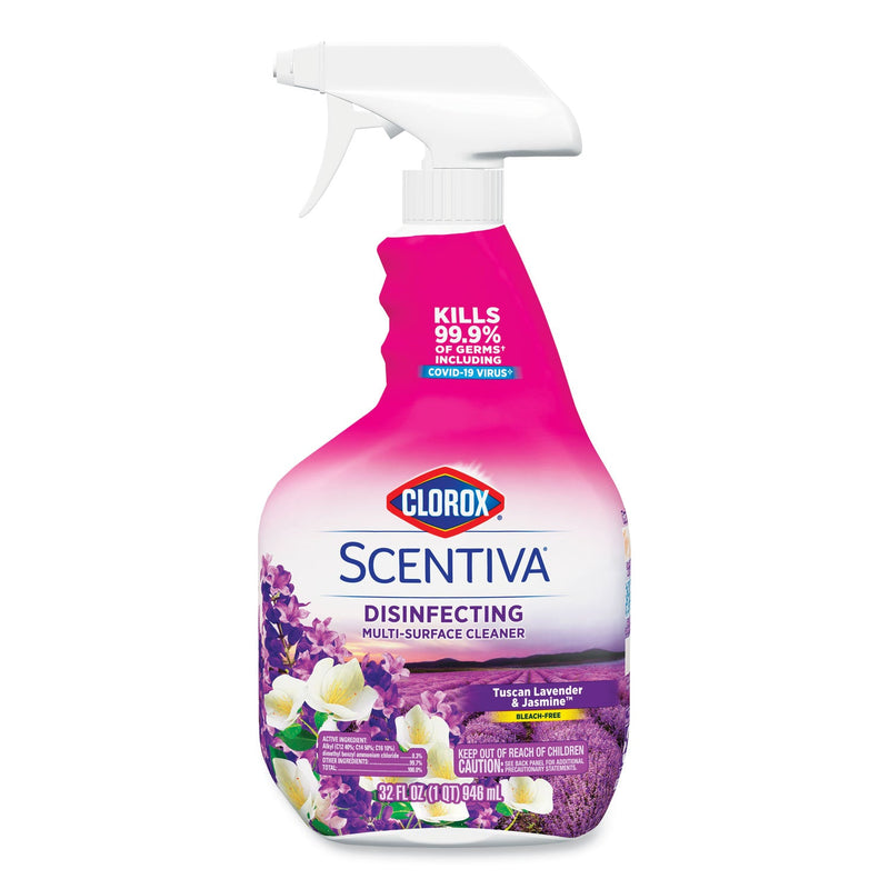 Clorox Scentiva Multi Surface Cleaner, Tuscan Lavender and Jasmine, 32oz, Spray Bottle