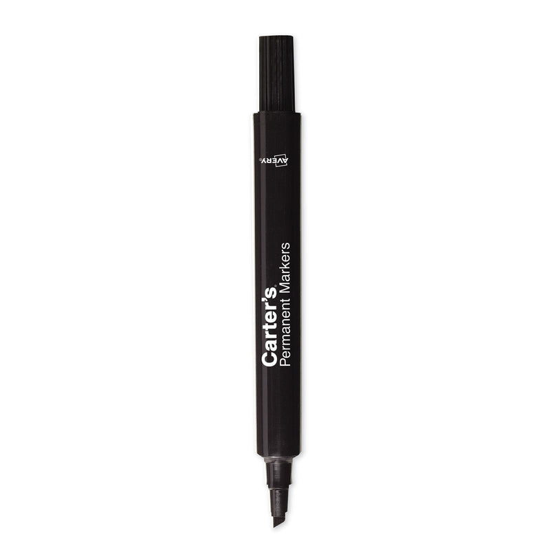 Carter's Large Desk Style Permanent Marker, Broad Chisel Tip, Black, Dozen