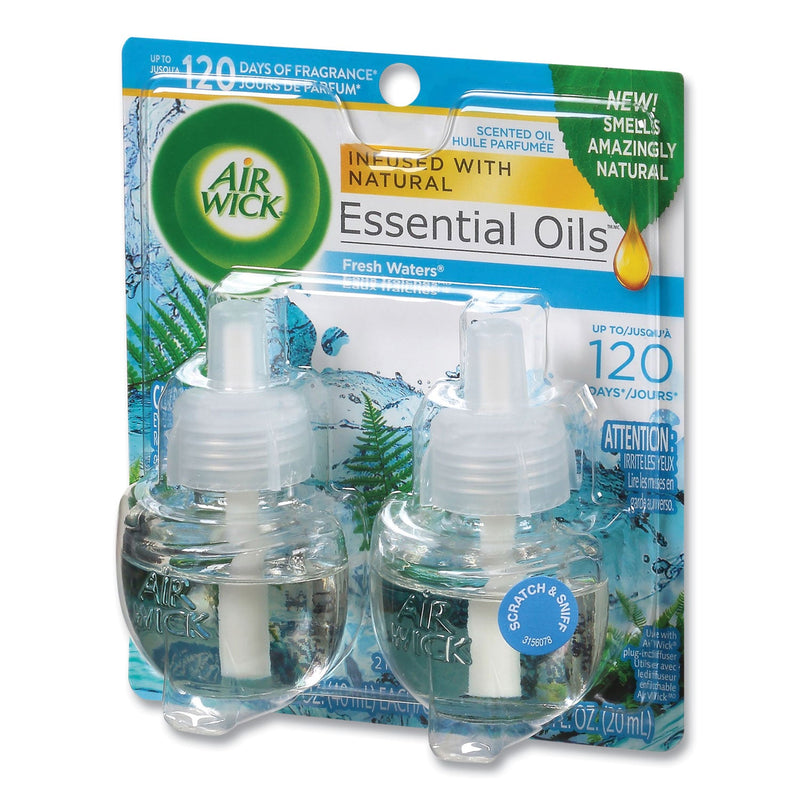 Air Wick Scented Oil Refill, Fresh Waters, 0.67 oz, 2/Pack