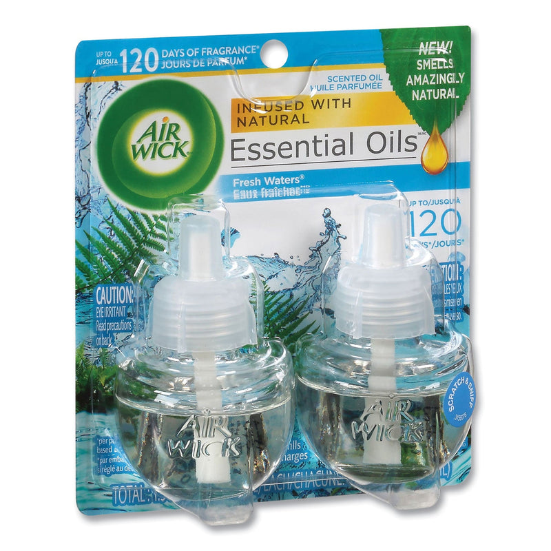 Air Wick Scented Oil Refill, Fresh Waters, 0.67 oz, 2/Pack