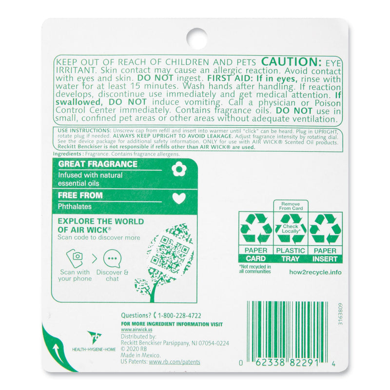 Air Wick Scented Oil Refill, Fresh Linen, 0.67 oz, 2/Pack