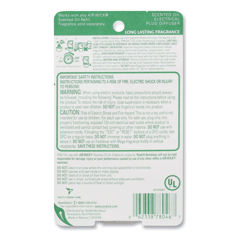 Air Wick Scented Oil Warmer, 1.75" x 2.69" x 3.63", White/Gray, 6/Carton