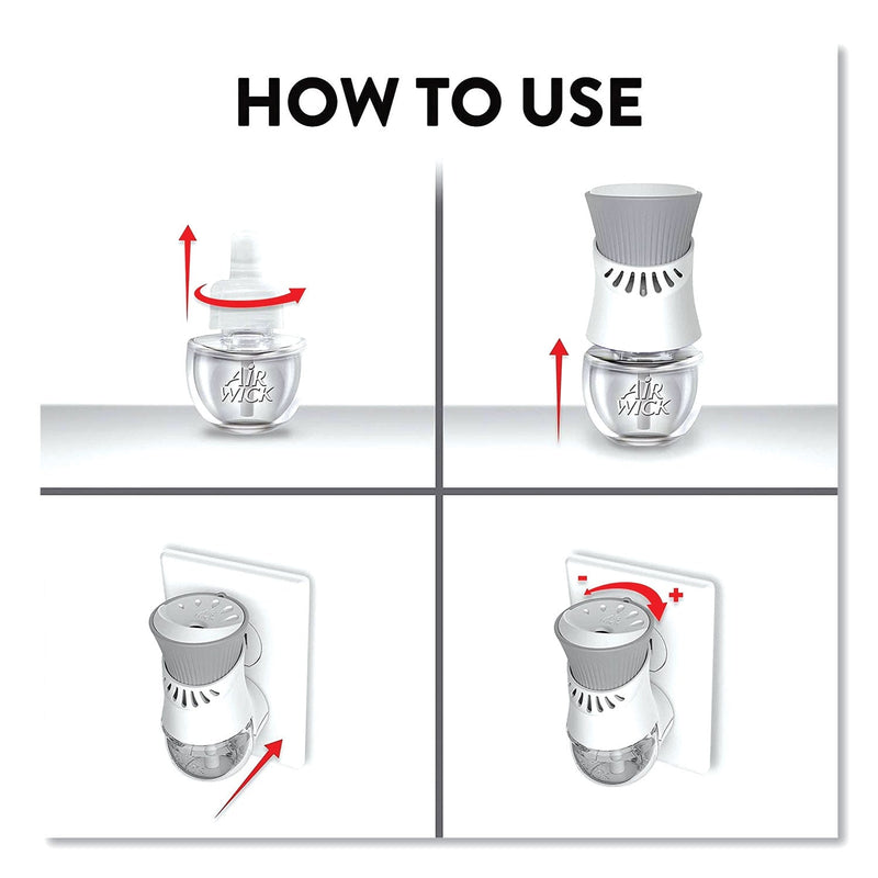 Air Wick Scented Oil Twin Refill, Fresh Linen, 0.67 oz, 2/Pack, 6/Carton