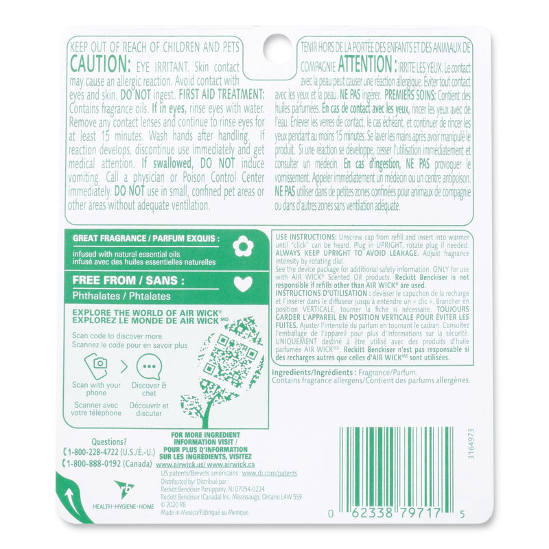 Air Wick Scented Oil Refill, Fresh Waters, 0.67 oz, 2/Pack