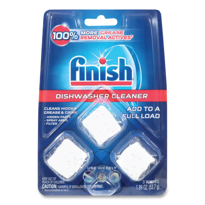 FINISH Dishwasher Cleaner Pouches, Original Scent, Pouch, 24 Tabs/Pouch, 8/Carton