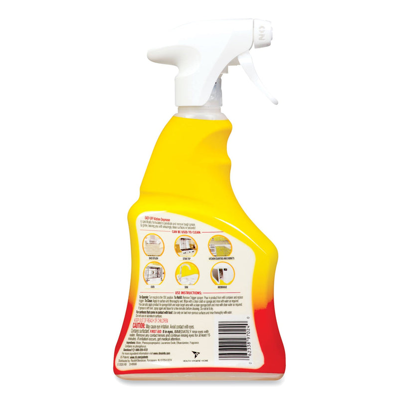 EASY-OFF Kitchen Degreaser, Lemon Scent, 16 oz Spray Bottle