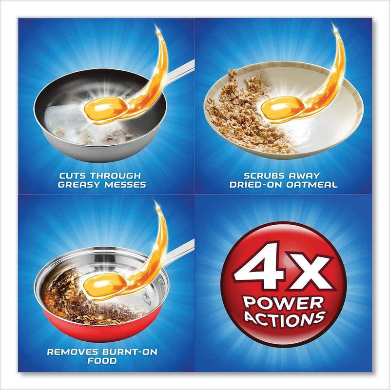 FINISH Dish Detergent Gelpacs, Orange Scent, 54/Box, 4 Boxes/Carton