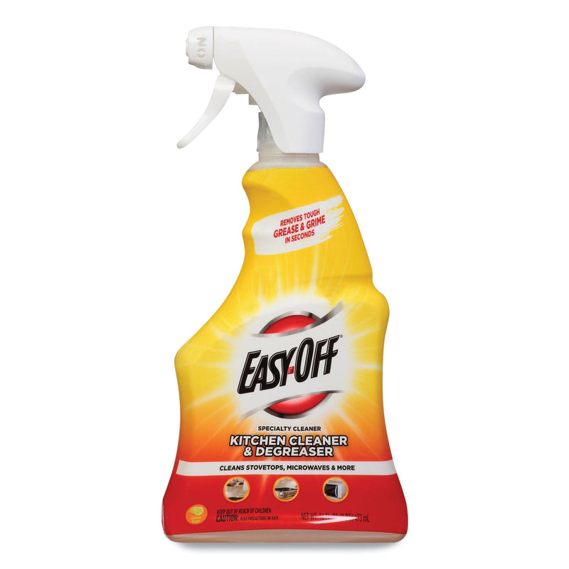 EASY-OFF Kitchen Degreaser, Lemon Scent, 16 oz Spray Bottle