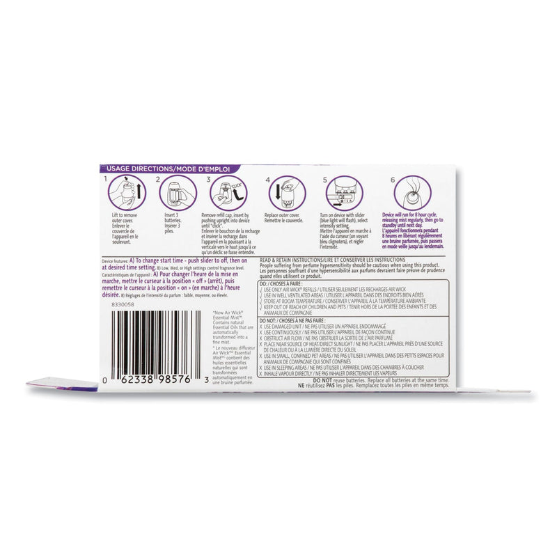 Air Wick Essential Mist Starter Kit, Lavender and Almond Blossom, 0.67 oz Bottle