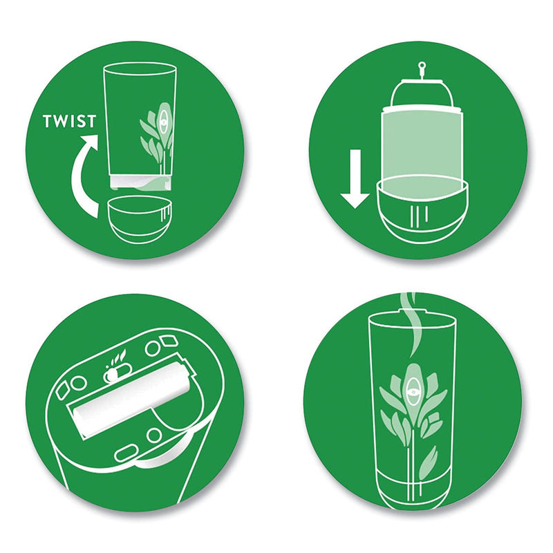 Air Wick Freshmatic Ultra Automatic Pure Starter Kit, 3.19 x 8.44 x 7.75, White/Gray, Tropical Flowers, 4/Carton