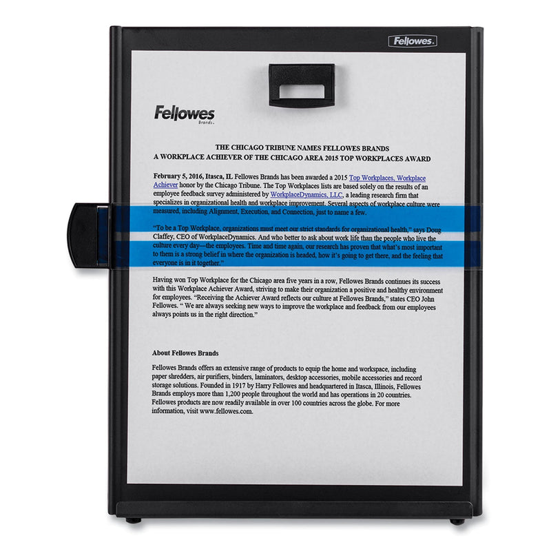 Fellowes Metal Copyholder, 200 Sheet Capacity, Steel, Black